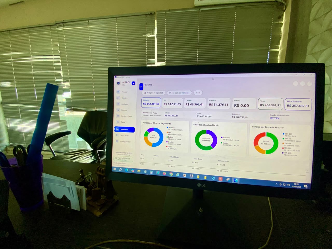 Cliente utilizando o Altrox em sua operação